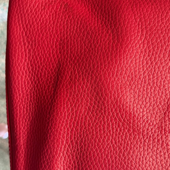 Dooney & Bourke Cherry Red Satchel with matching pouch - Picture 7 of 16